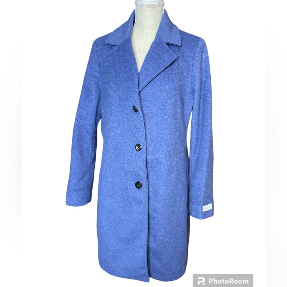 Calvin Klein Blue Wool Blend Jacket